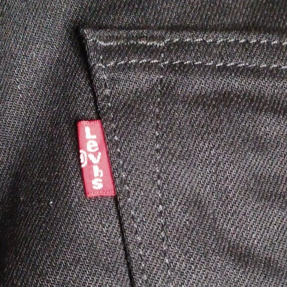 Men's Slim Straight Black Jeans - Picture 7 of 9